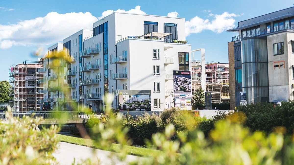 Leilighetsprosjekt på Lund i Kristiansand. Foto. 